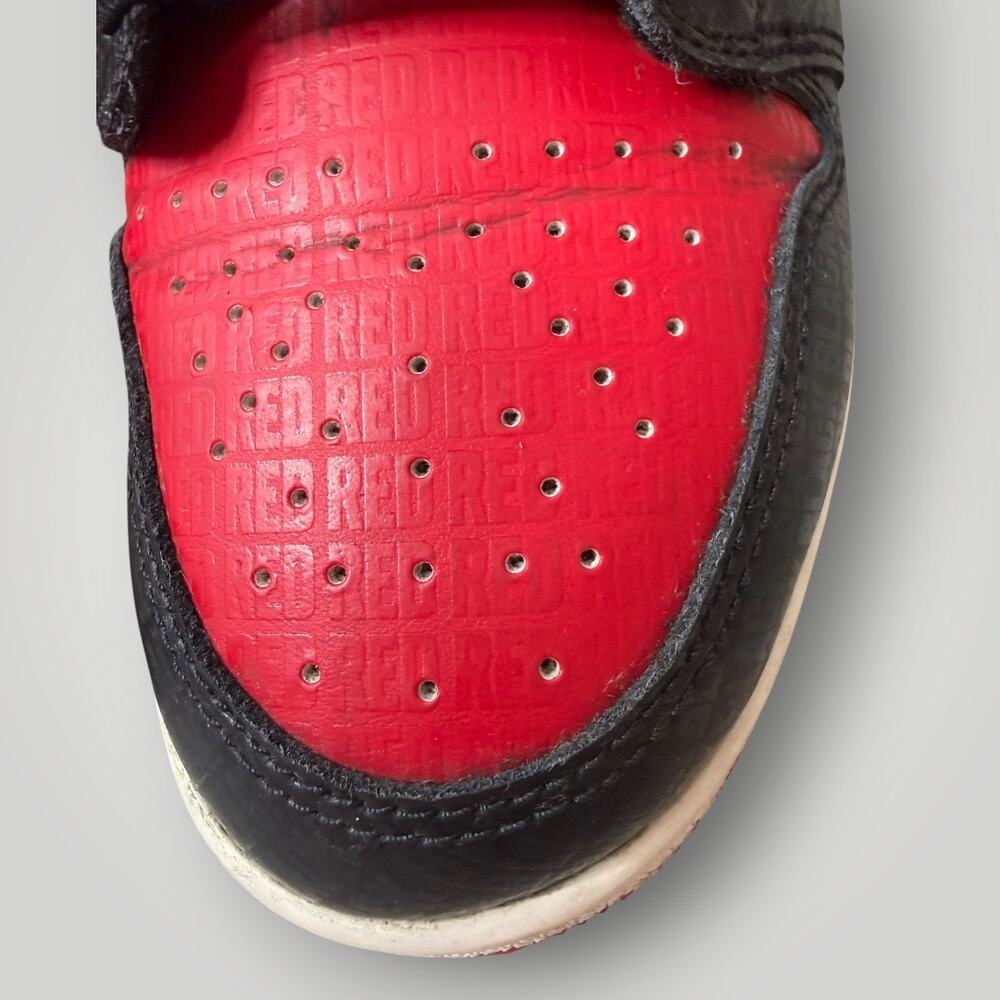Nike Air Jordan 1 Mid SS "BRED TEXT" Bred DM9650-001 GS SIZE 7Y - Picture 10 of 13